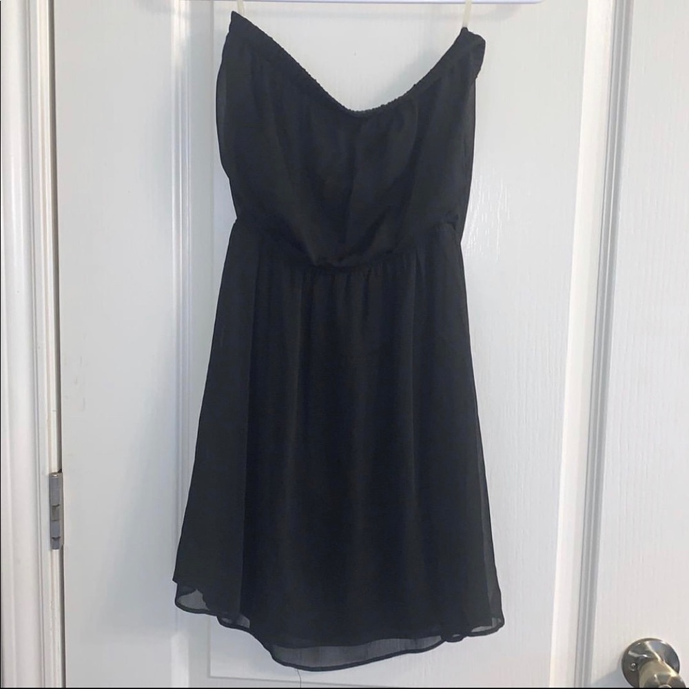 Express Strapless black dress
